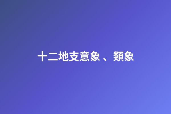 十二地支意象、類象